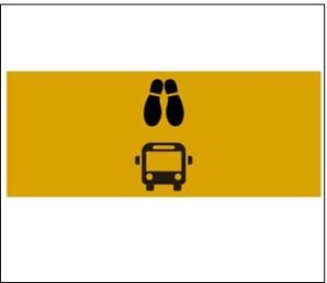 버스정류장 미끄럼주의 안전표지