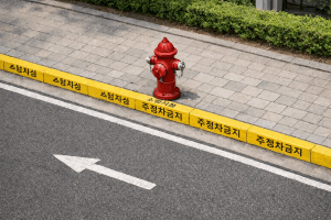 소방시설 보호구역 연석용 주정차금지 재귀 반사반